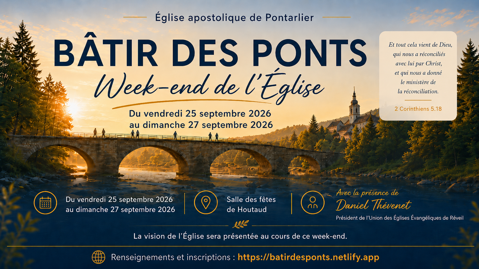 Affiche du week-end Bâtir des ponts